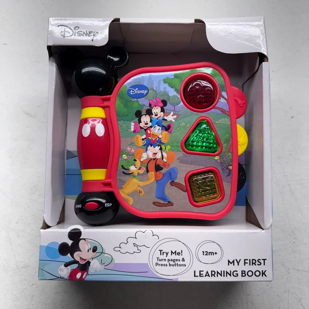 Disney Mickey Mouse My First Learning Book Bilingual English Spanish Light Sound